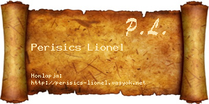 Perisics Lionel névjegykártya